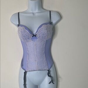 Victoria's Secret Lavender and Cream Lace Bustier